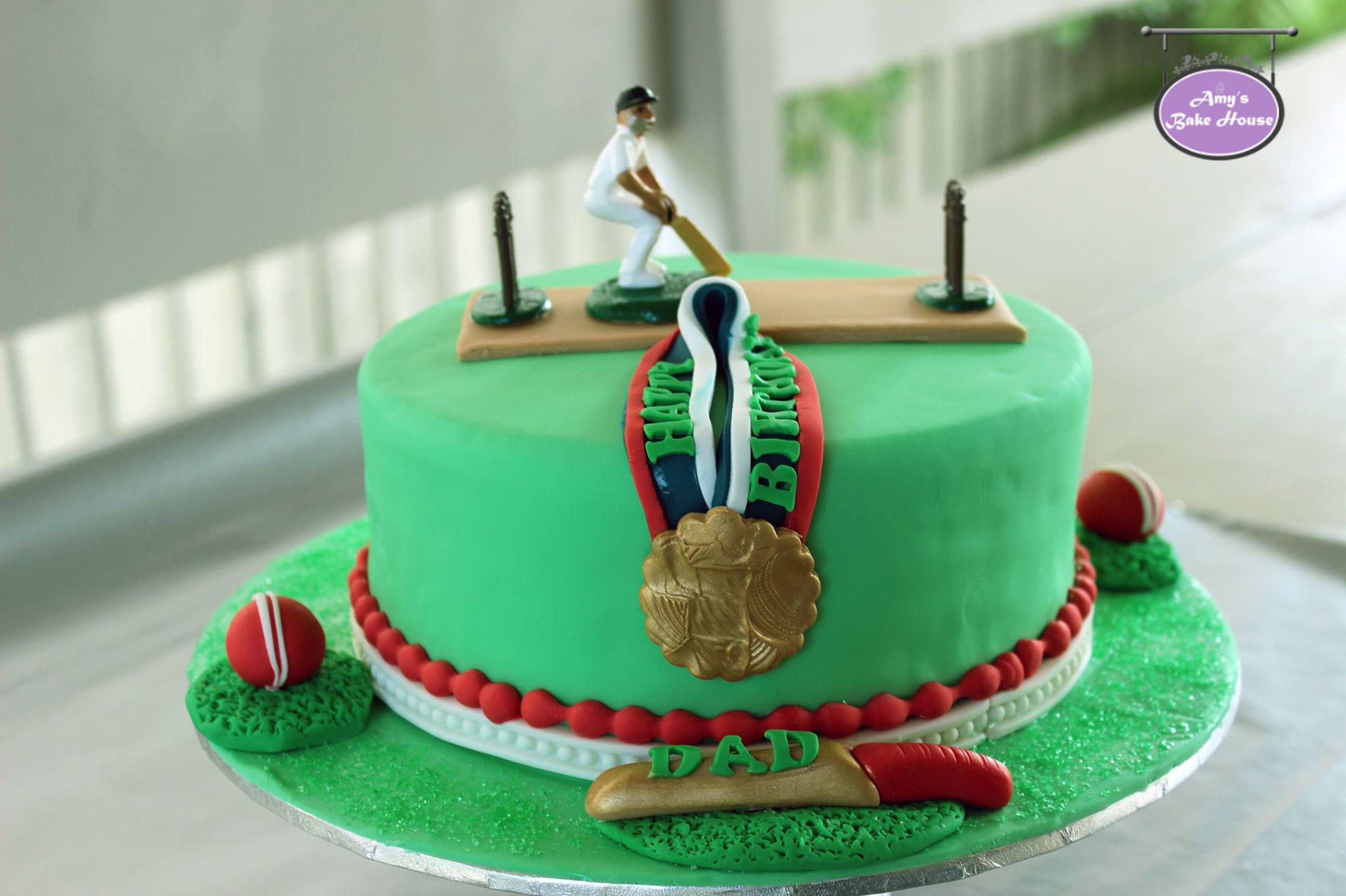 Cricket Themed Birthday Cake | Amy's Bake House