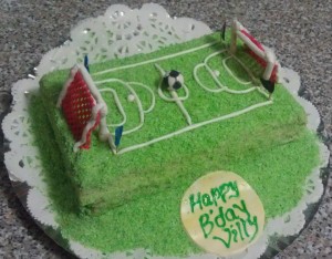 Football Themed Birthday Cake