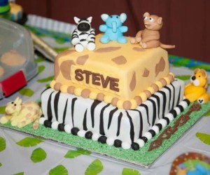 Jungle Theme Birthday Cake