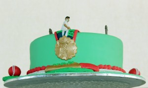 Cricket Themed Birthday Cake