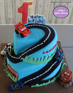 Disney & Hot Wheels Car Themed Birthday Cake