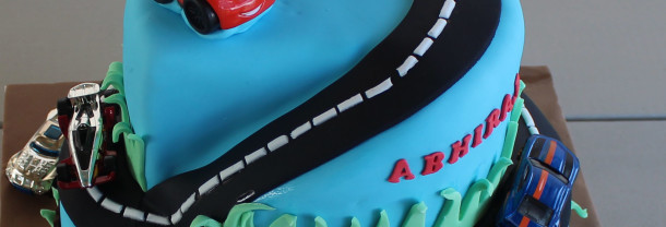 Disney & Hot Wheels Car Themed Birthday Cake