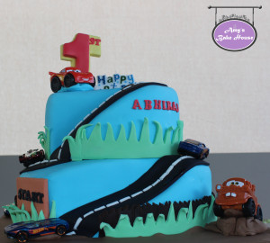 Disney & Hot Wheels Car Themed Birthday Cake