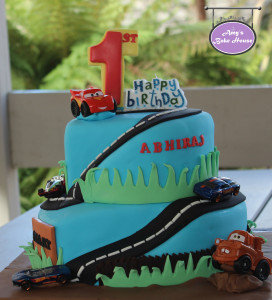 Disney & Hot Wheels Car Themed Birthday Cake