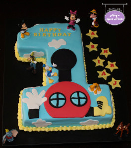 No 1 Disney Themed Birthday Cake