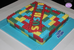 Green Velvet Lego Birthday Cake