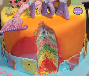 Rainbow Mermaid Birthday Cake