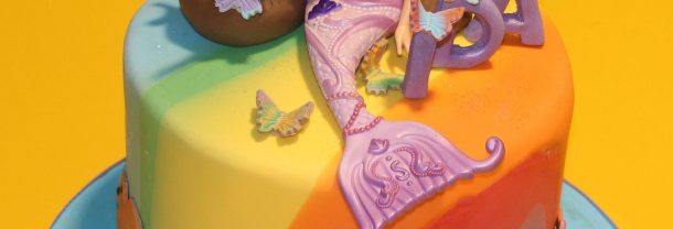 Rainbow Mermaid Birthday Cake