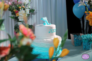 Ombre Ruffled Birthday Cake