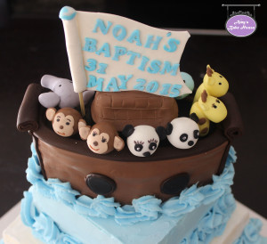 Noah's Ark Themed Baptism Cake