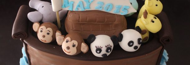 Noah's Ark Themed Baptism Cake