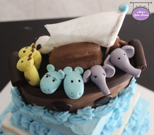 Noah's Ark Themed Baptism Cake