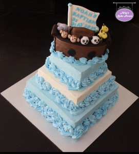 Noah's Ark Themed Baptism Cake