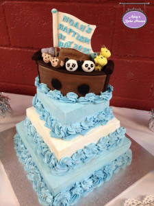 Noah's Ark Themed Baptism Cake