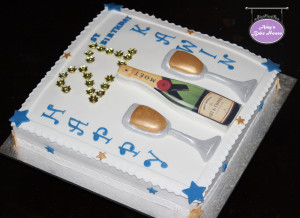 Champagne 21st Birthday Cake