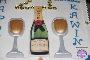 Champagne 21st Birthday Cake