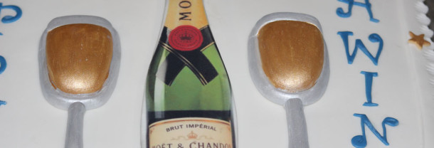 Champagne 21st Birthday Cake
