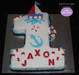No 1 Nautical Birthday Cake