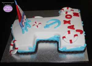 No 1 Nautical Birthday Cake