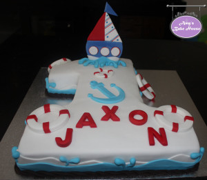 No 1 Nautical Birthday Cake