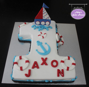 No 1 Nautical Birthday Cake