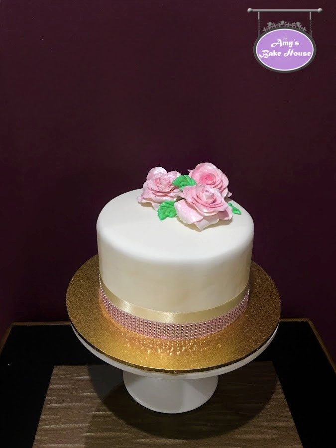 Rose Themed 40th Birthday Cake Amys Bake House Rose Themed 40th Birthday Cake Amys Bake House