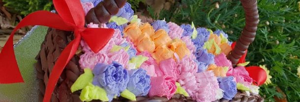 Edible Flower Basket Cake