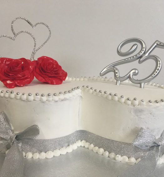 25th wedding Anniversary cake