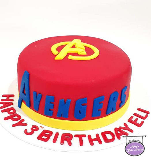 Avengers Themed Red Velvet Cake