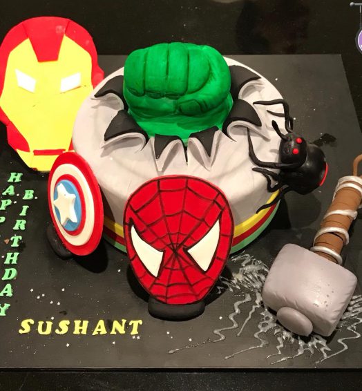 Avengers Theme Birthday Cake