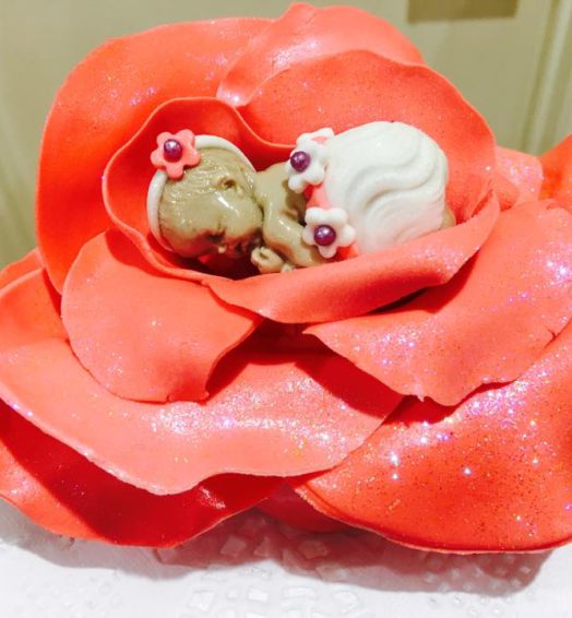 Edible Rose Flower Sleeping Baby