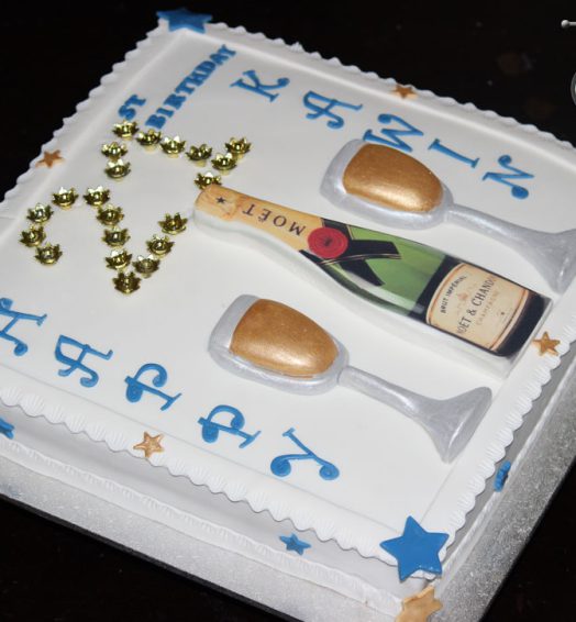 Champagne 21st Birthday Cake