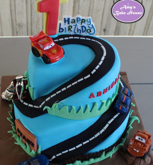 Disney & Hot Wheels Car Themed Birthday Cake