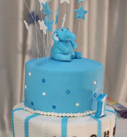 Elephant Themed Birthday Cake