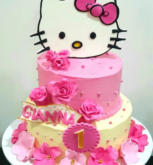 Hello Kitty Themed Birthday Cake