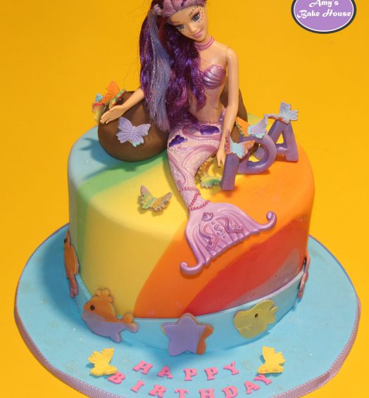 Rainbow Mermaid Birthday Cake