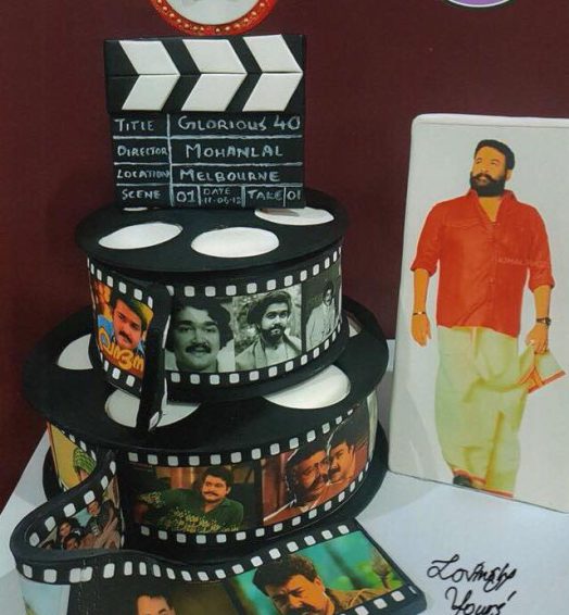 Mohanlal 40th Film Anniversary Cake