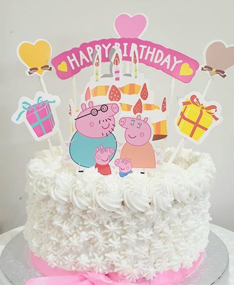 Peppa Pig Themed Chocolate Cake