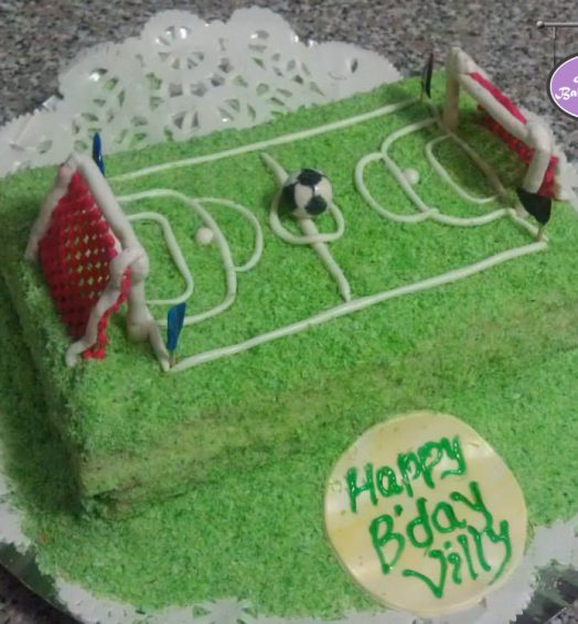 Football Themed Birthday Cake