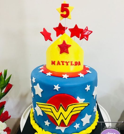 Wonder woman cake 5th Birthday Cake