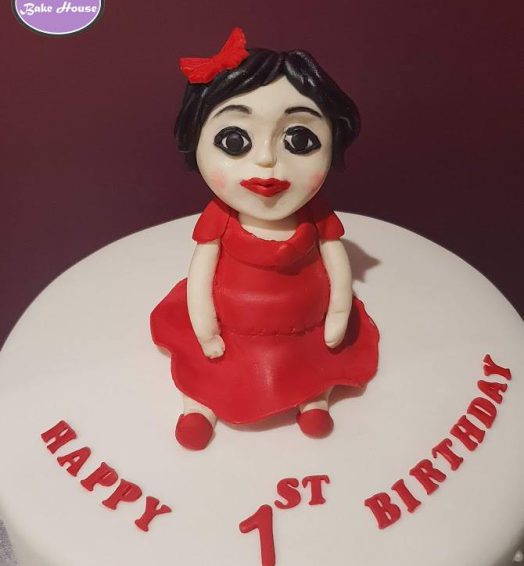 Baby Girl Figurine Cake