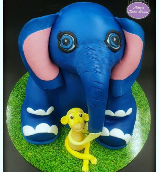 First 3D Elephant Cake
