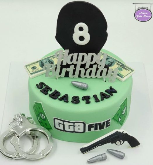 GTA Themed Chocolate Cake