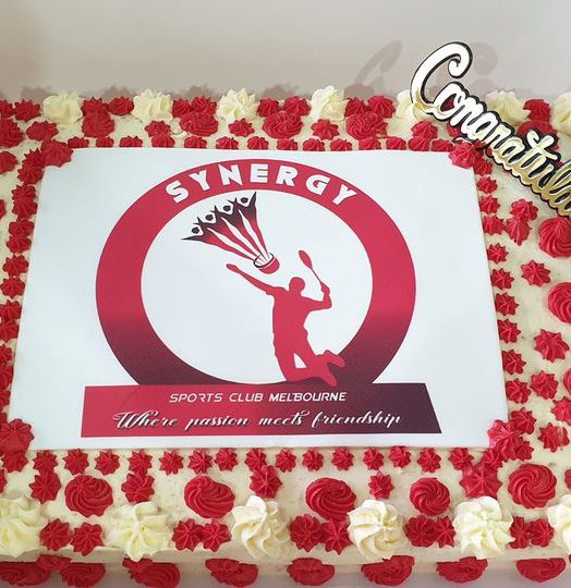 Logo Release Cake For Synergy Sports Club