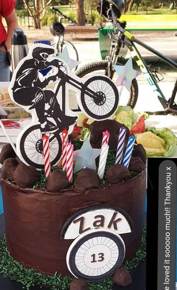 Mountain Bike Rider Chocolate Cake