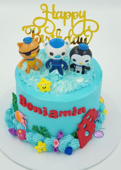 Octonauts themed chocolate cake