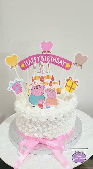 Pepa Pig Themed Chocolate Cake