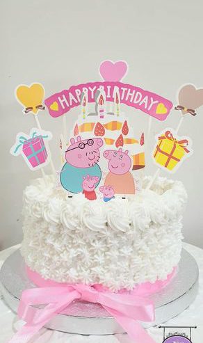 Pepa Pig Themed Chocolate Cake