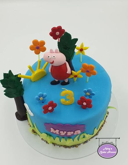 Pepa Pig Themed 3rd Birthday Cake