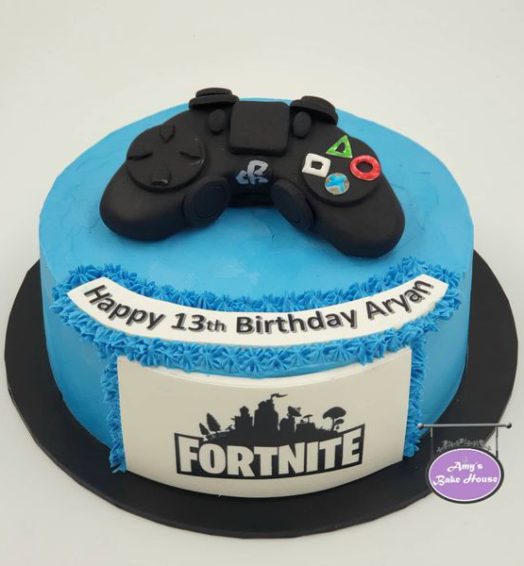 Red Velvet Cake with Edible Ps4